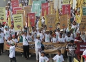 Massa SPI dalam aksi Hari Tani Nasional ke-51