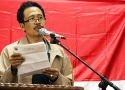 JJ Polong, Majelis Nasional Petani SPI membacakan puisi perjuangan