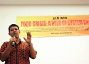 Achmad Ya\'kub, Ketua Departemen Kajian Strategis Nasional memaparkan tentang Petisi Kedaulatan Pangan Rakyat Indonesia
