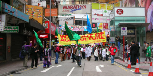 Aksi La Via Campesina Tolak WTO, Hongkong 2005