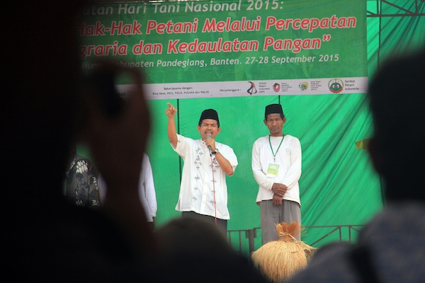 Henry Saragih_Ketua Umum SPI_Acara Hari Tani di Cihanjuang Cibaliung Pandeglang Banten_2015