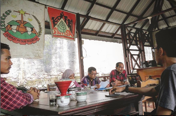 Konferensi pers oleh DPW SPI Sumatera Utara di Medan, menyikapi kriminalisasi petani SPI di Desa Pamah